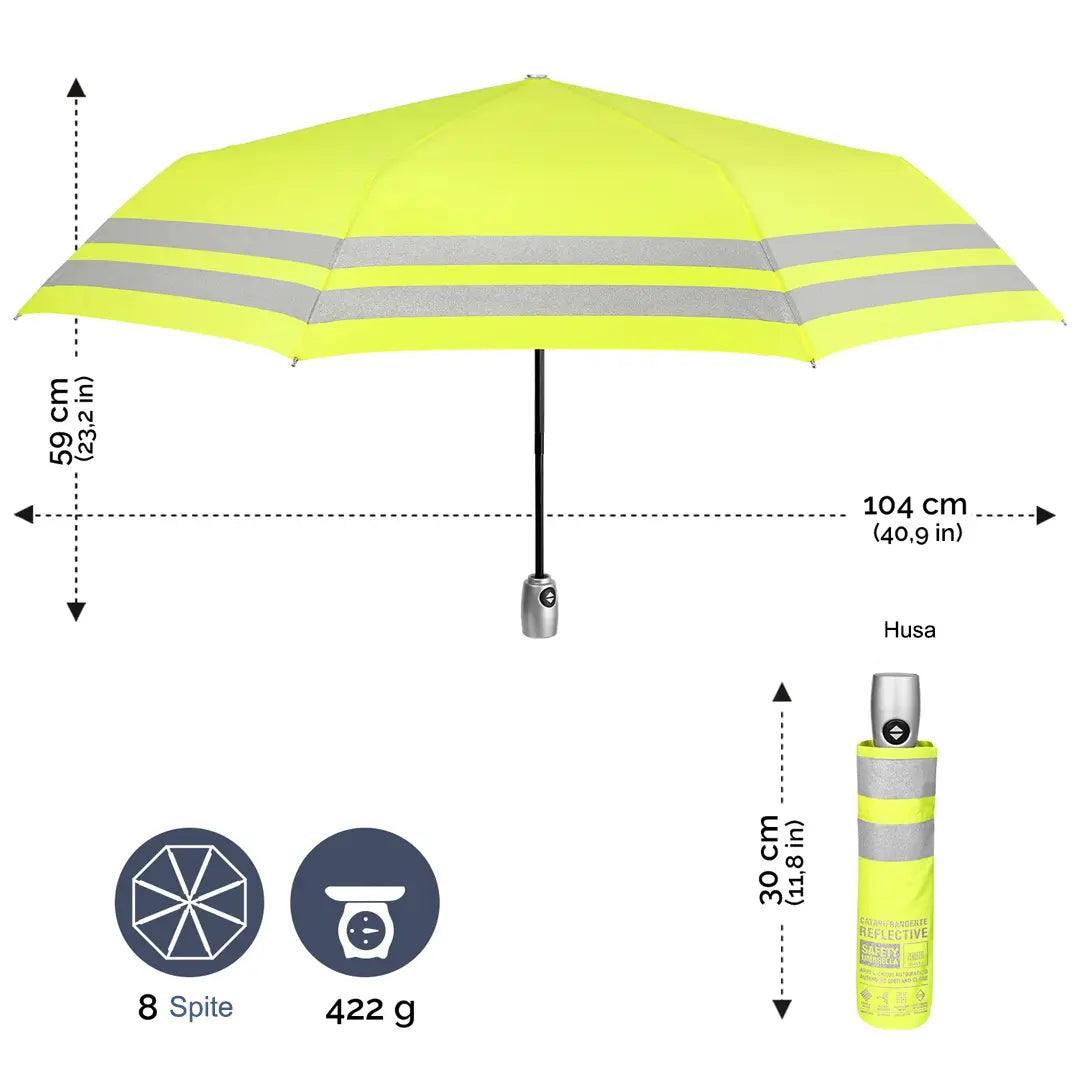 Mini umbrela automata galben neon - Nitzi.ro