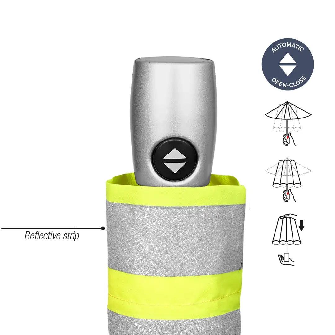 Mini umbrela automata galben neon - Nitzi.ro