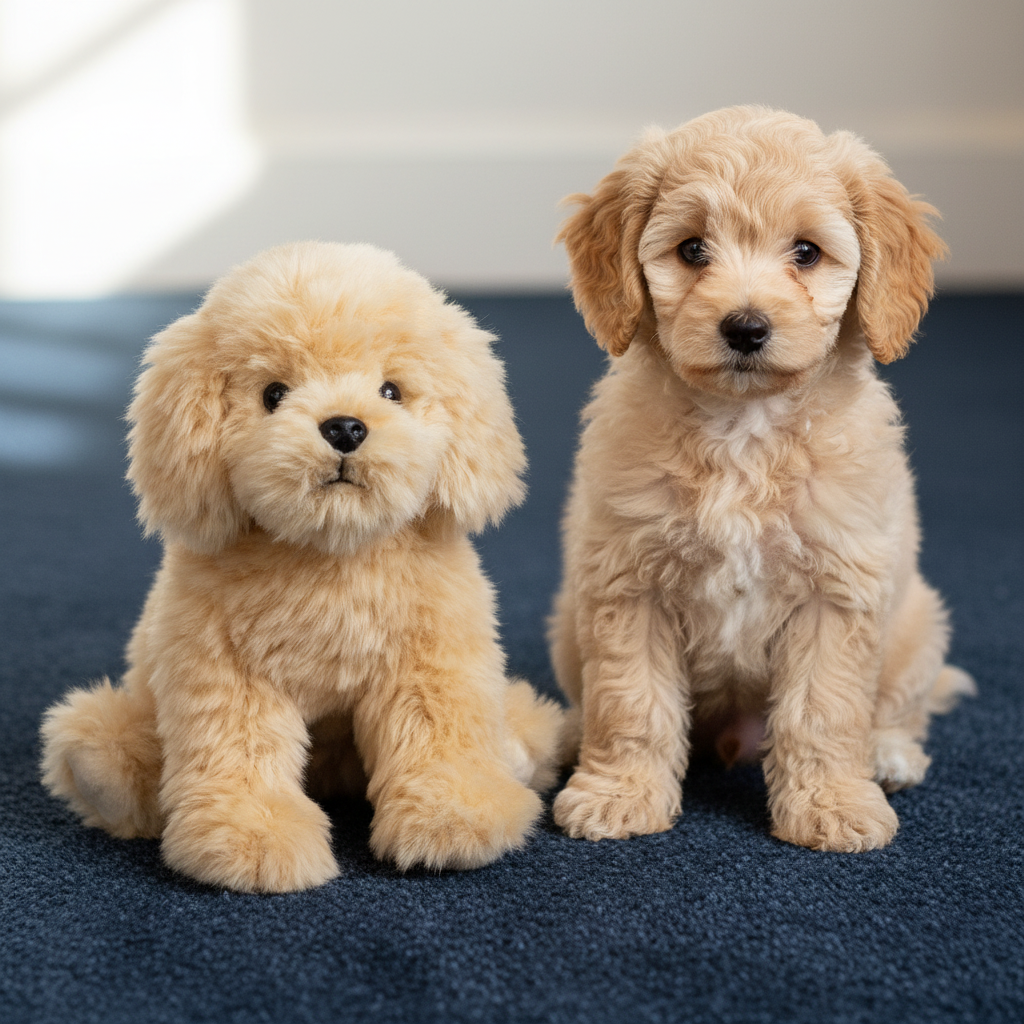 Jucărie copii cățel din pluș Pudel 25 cm