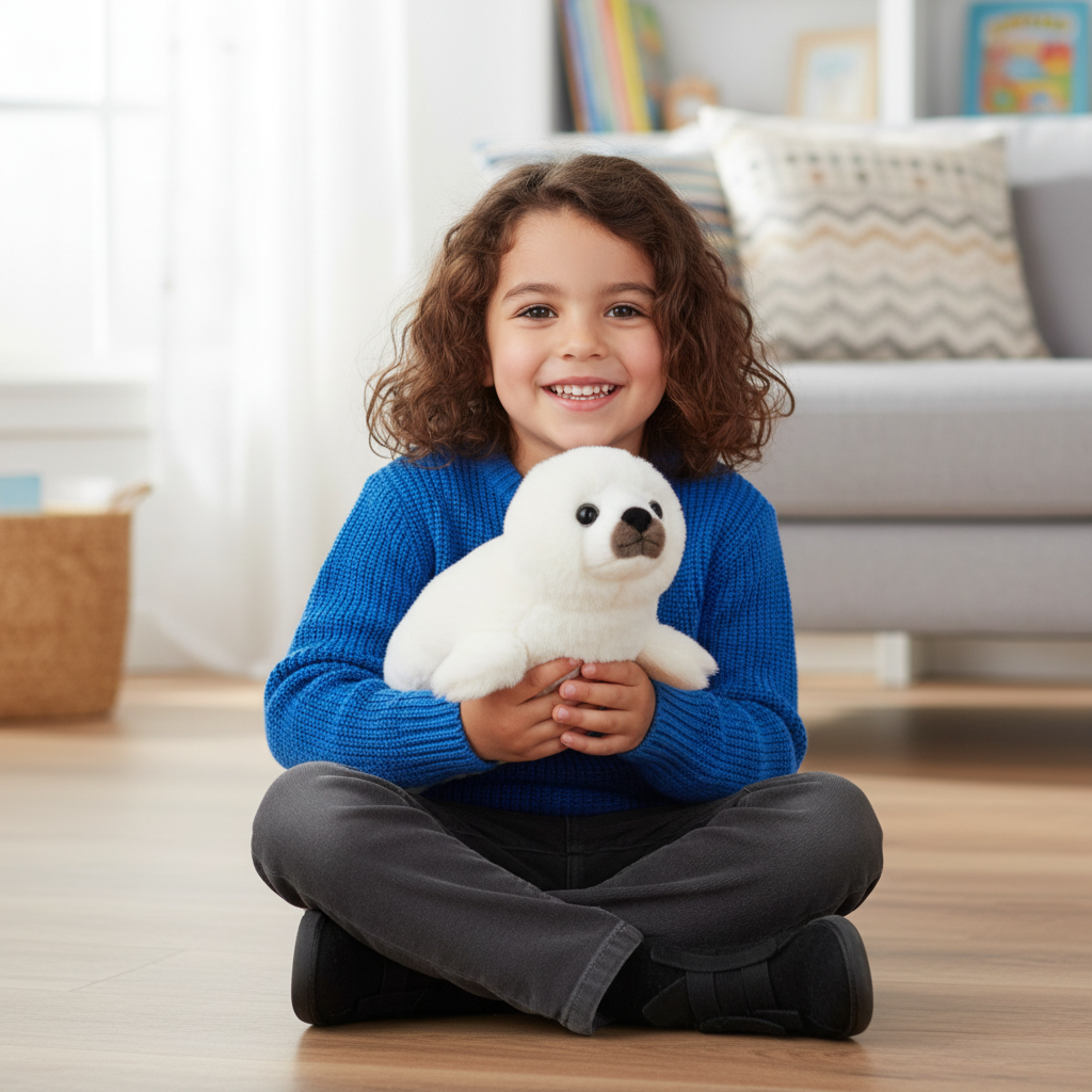 Foca alba de plus lunga de 29 cm Lelly