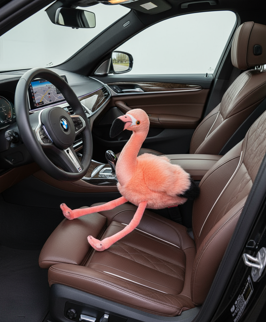 Flamingo din pluș Lelly roz, 36 cm, jucărie de colecție ediție limitată.