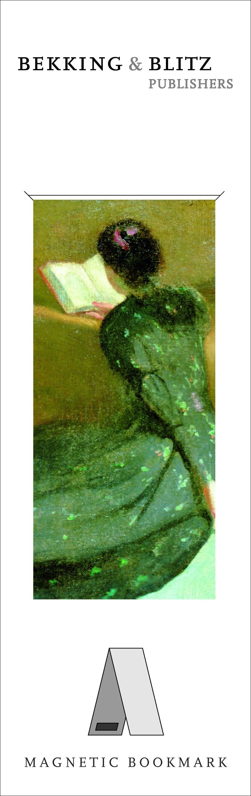Semn de carte magnetic Relaxation, Woman reading, Alexander