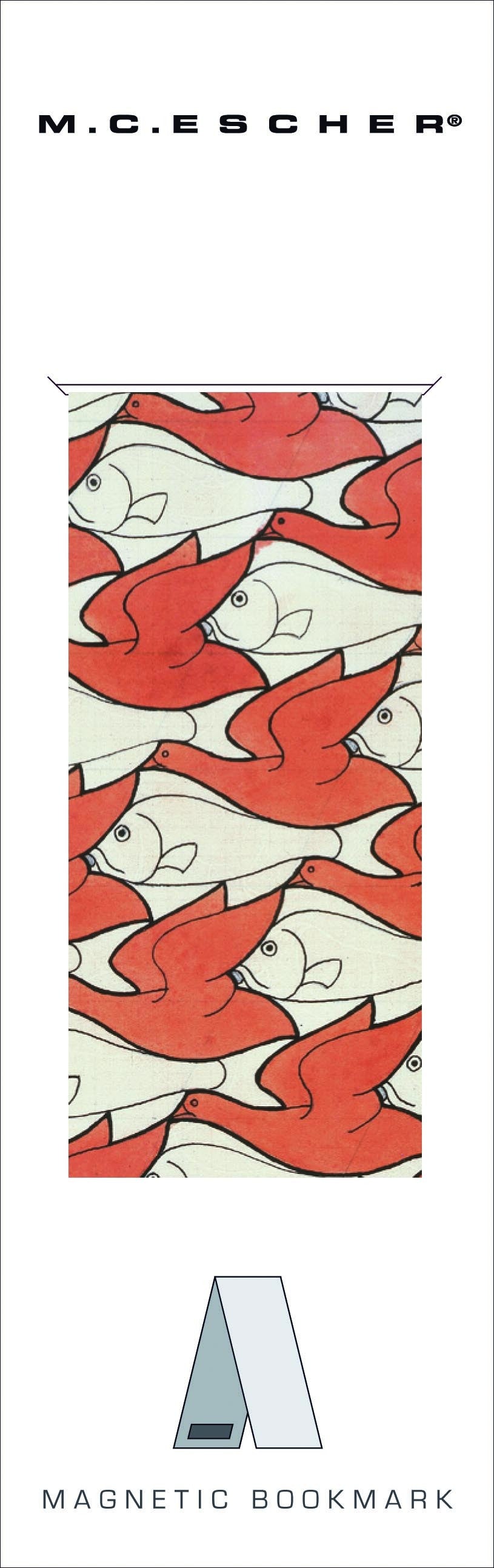 Semn de carte magnetic M.C. Escher Pesti si porumbei
