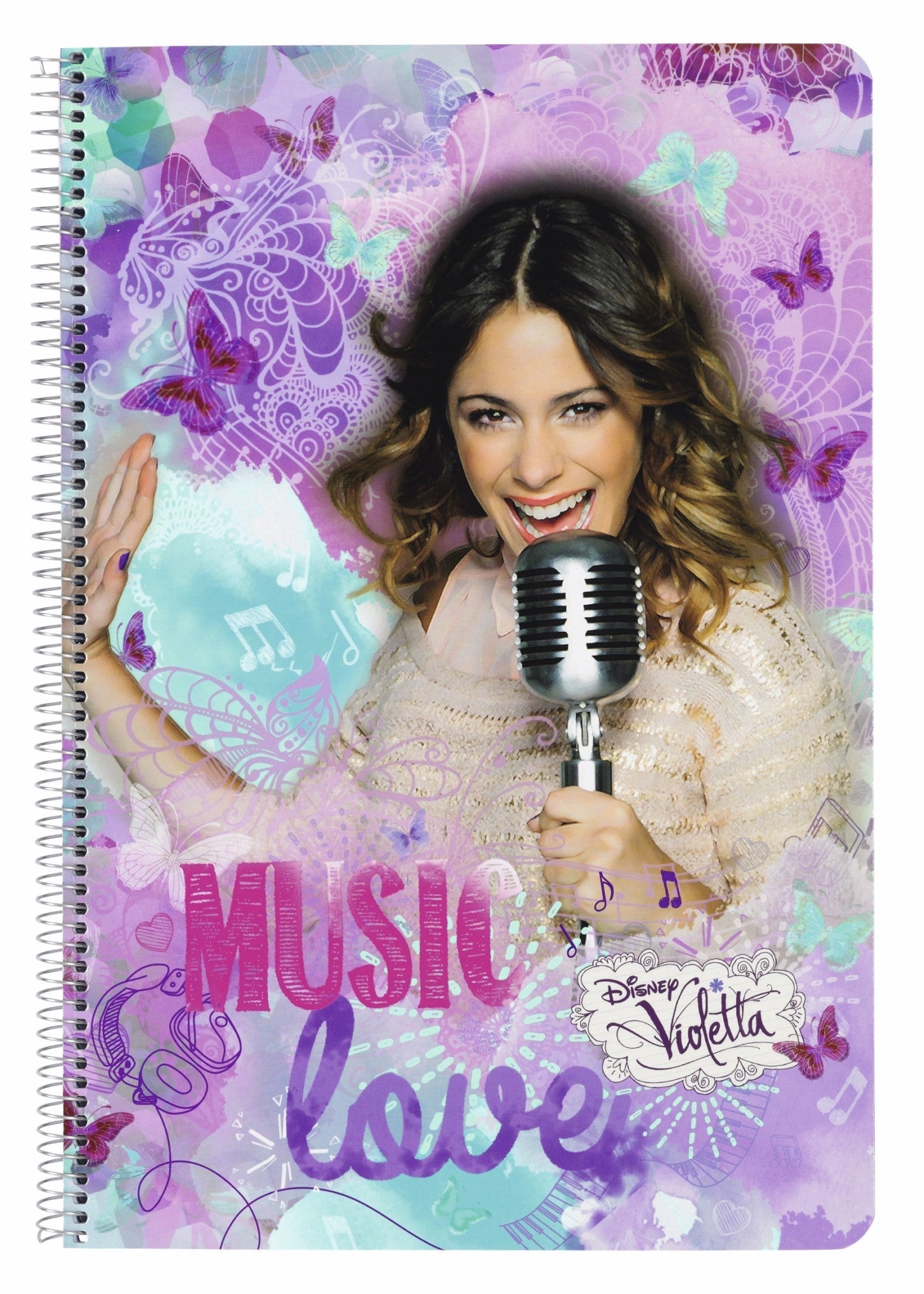 Caiet cu spira A4-80 de file colectia Violetta Butterflies