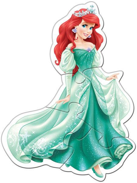 Puzzle 4 in 1 profilat Princess (4,6,9,20 piese)