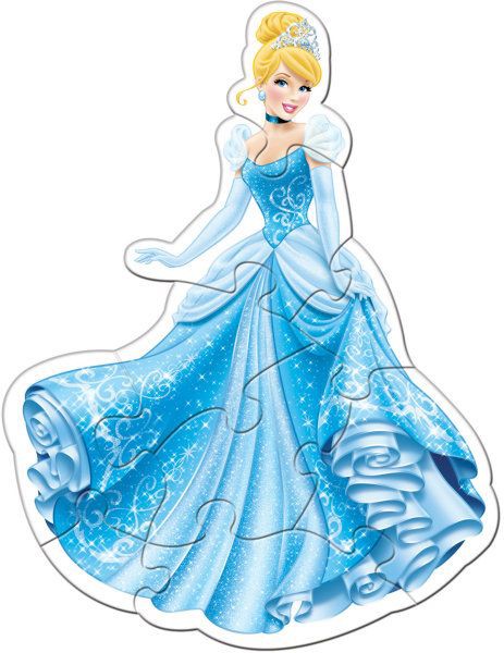 Puzzle 4 in 1 profilat Princess (4,6,9,20 piese)