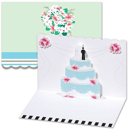 Set 8 invitatii 3D - Tort de nunta