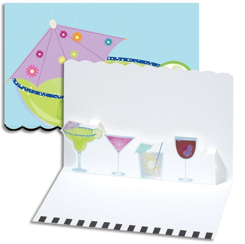 Set 8 invitatii 3D  3D Cocktails