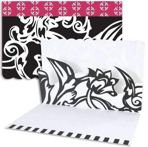 Set 8 invitatii 3D Black&white