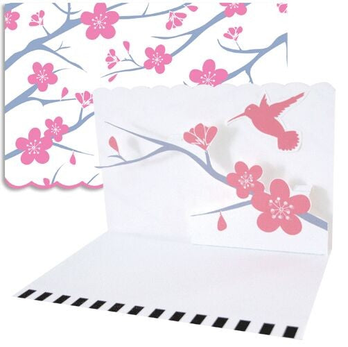 Set 8 invitatii 3D Colibri