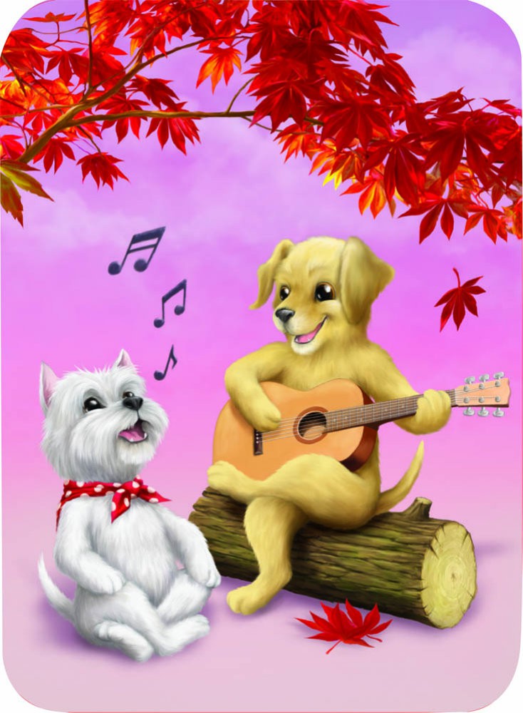 Felicitare Eclectic-Canine Singalong