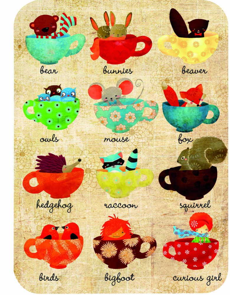 Felicitare Eclectic-Teacups In The Forest