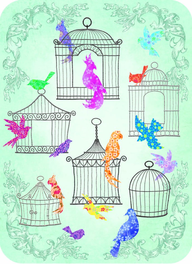 Felicitare Eclectic-Bird Cages