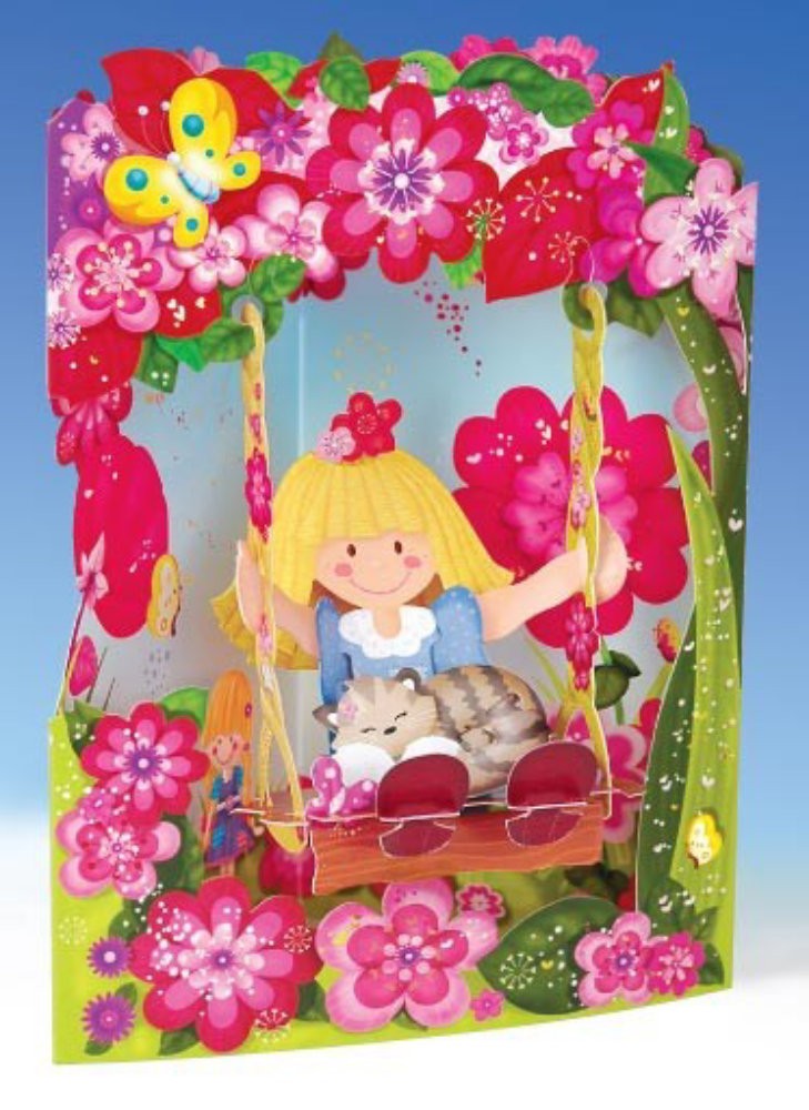 Felicitare 3D Swing Cards - Papusa din carpa