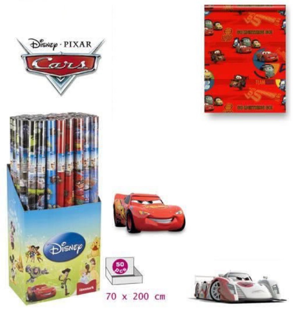 Hartie pentru cadouri Cars Disney 200 x 70 cm