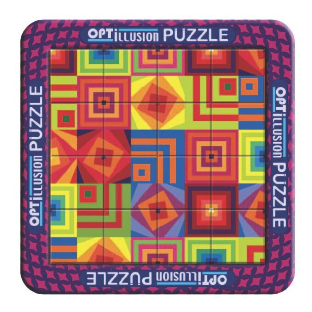 Puzzle magnetic holografic - Iluzie optica patrate