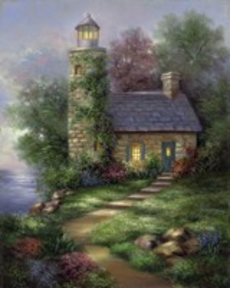 Set pictura artistica pe panza - Far romantic
