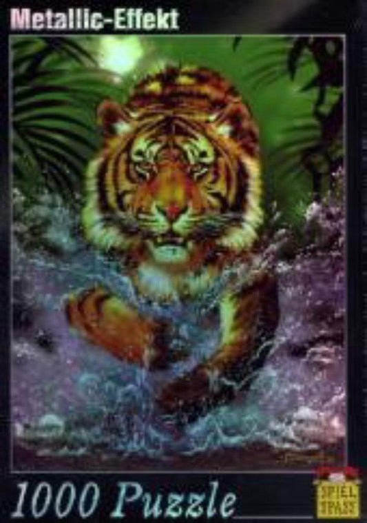Puzzle 1000 piese cu efect metalic model tigru - Nitzi.ro