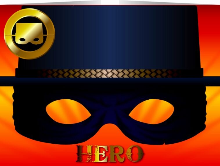 Felicitare cu masca-Erou/Zorro