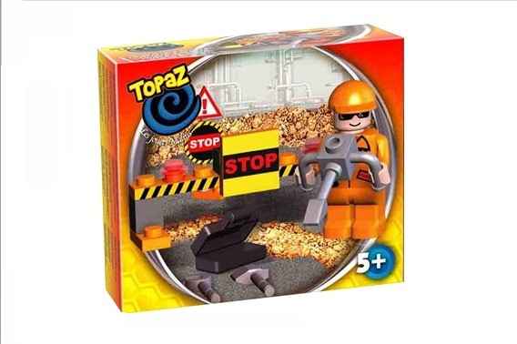 Set de construit tip lego-Muncitor pe santier
