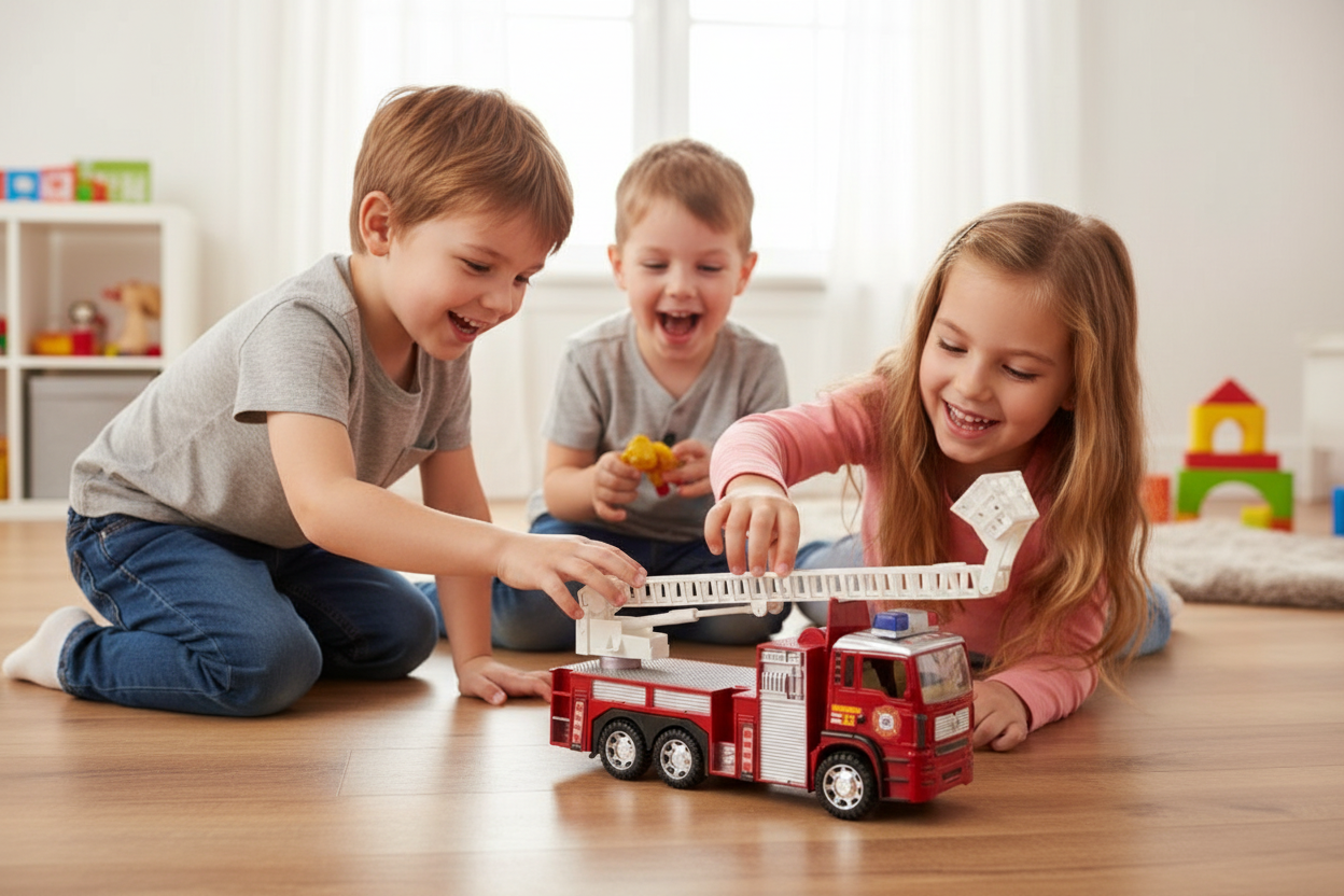 Mașina Pompieri cu Macara Mobilă