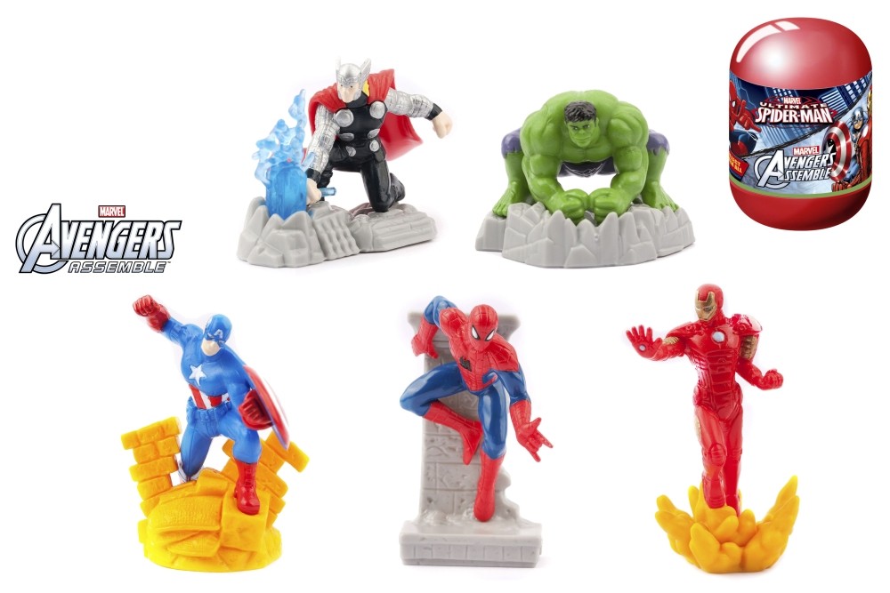 Figurine Hulk, Thor, Spider-Man, Iron Man și Captain America