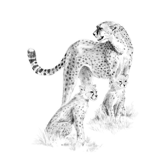 Crochiu incepatori-Ghepard cu pui 22x29 cm - Nitzi.ro