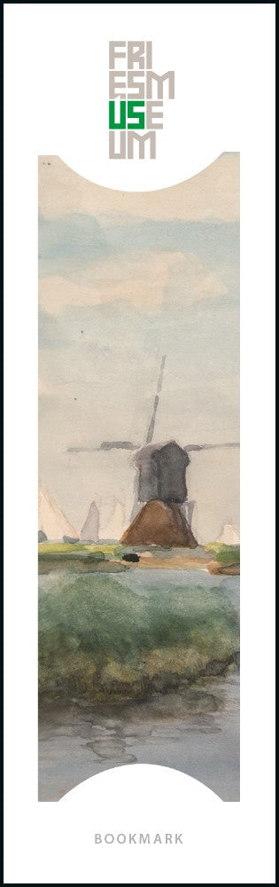 Semn de carte Gezicht op het Pikmeer bij Ghrouw, Ids Wiersma