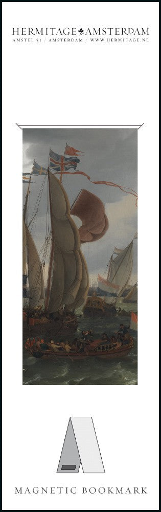 Semn carte magn. Parade of vessels on the IJ, Ludolf Bakhuizen