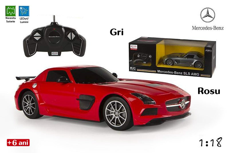 Jucarie masina Mercedes-Benz SLS AMG Rosu cu radiocomanda