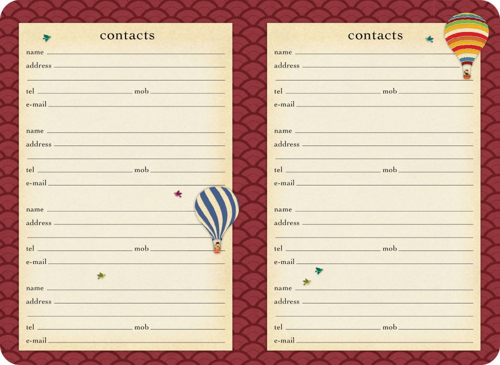 Agenda datata 2017 Hot Air Balloons de la Santoro