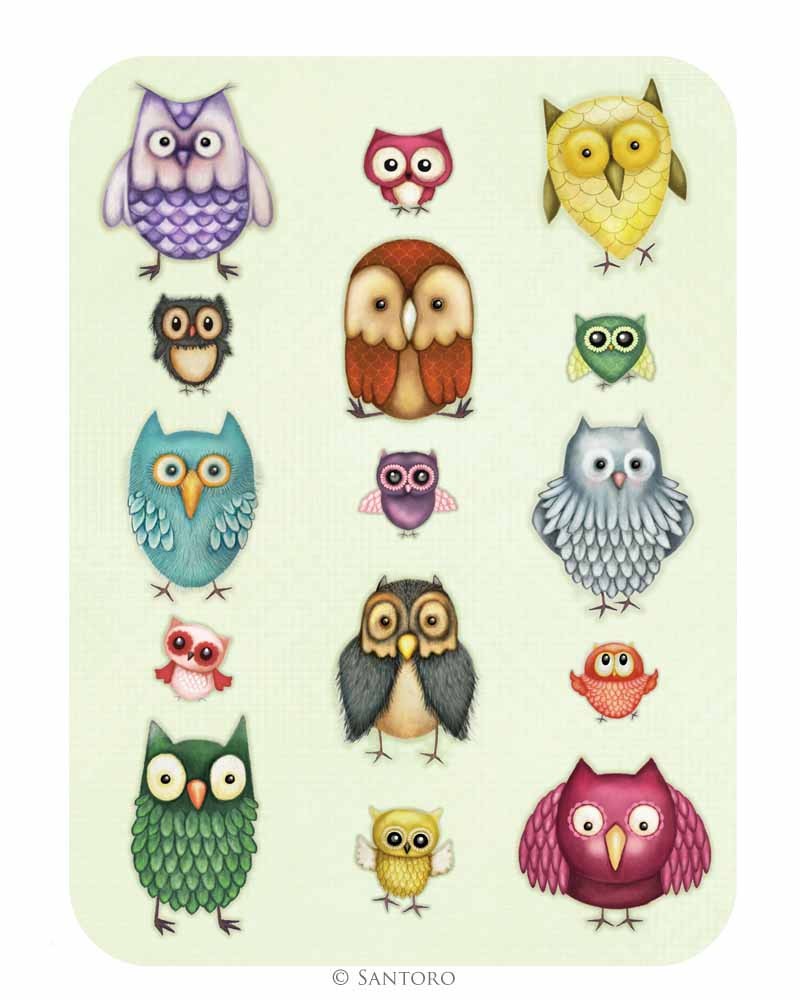 Felicitare Eclectic - Owl Family