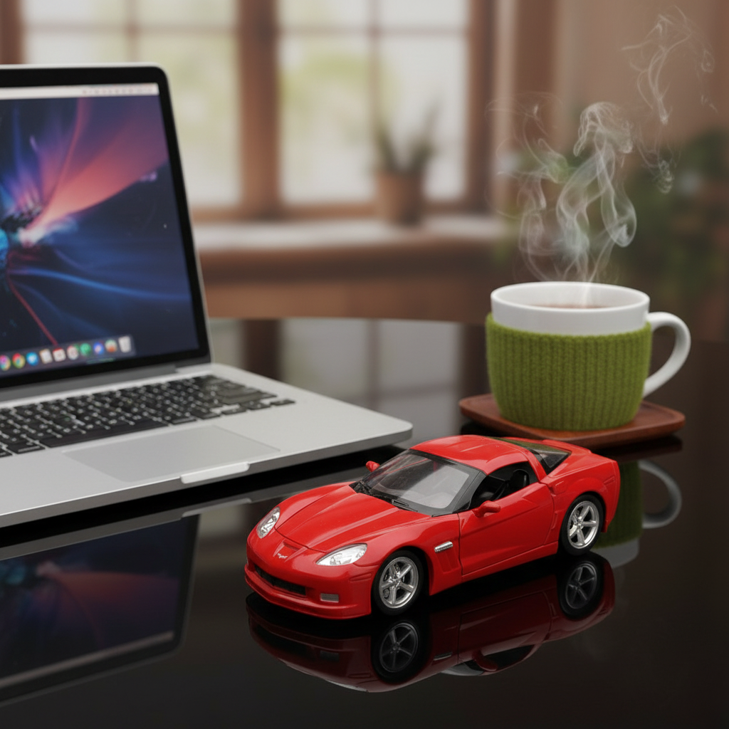 Mașinuță diecast Chevrolet Corvette Grand Sport 2010, 1:24, Roșu