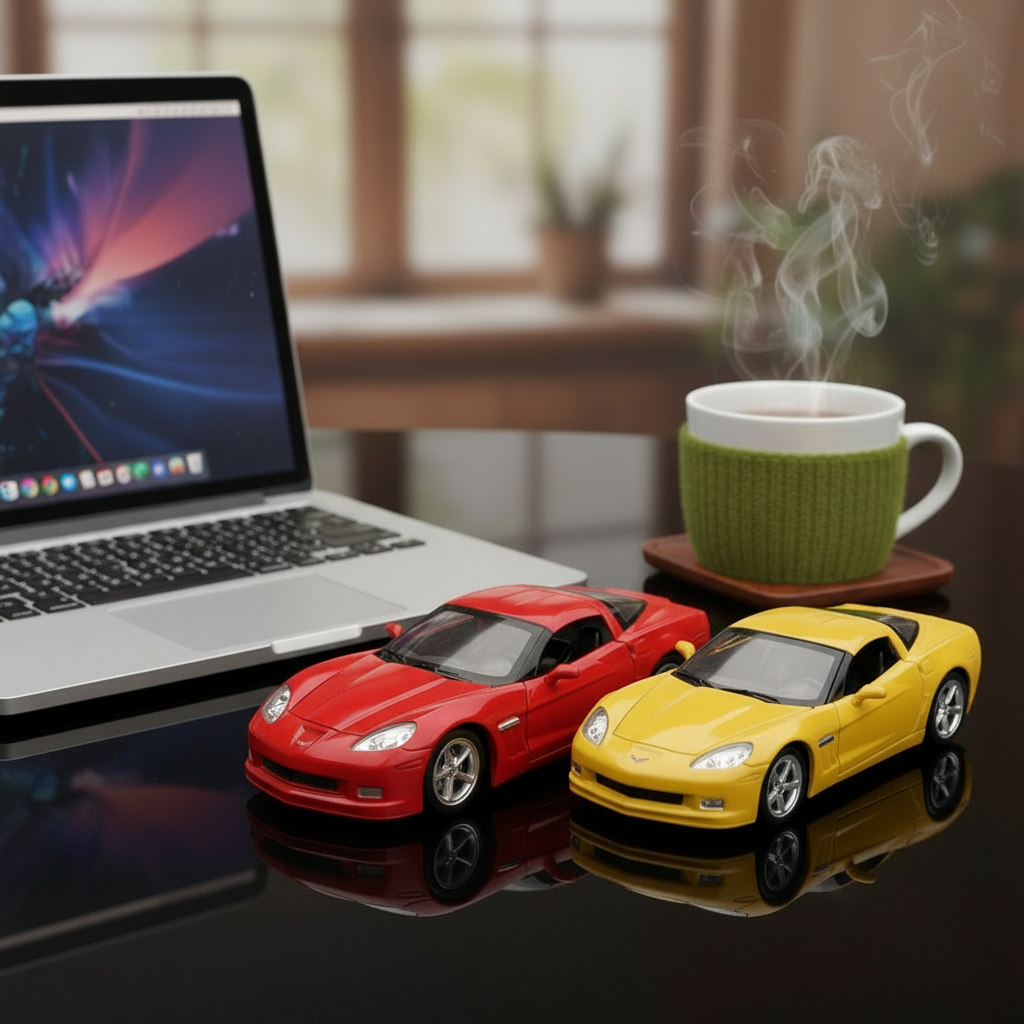 Aduce stilul american clasic și performanța pură în colecția ta cu mașinuța diecast Chevrolet Corvette Grand Sport 2010, la scară 1:24