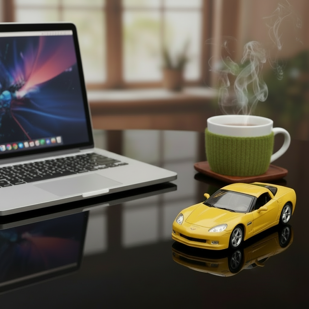 Mașinuță diecast Chevrolet Corvette Grand Sport 2010, 1:24, galbenă