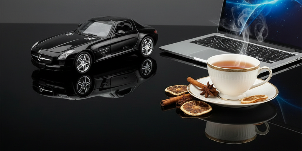 Jucarie Mașinuță diecast Mercedes-Benz SLS AMG 2010, 1:24,  negru