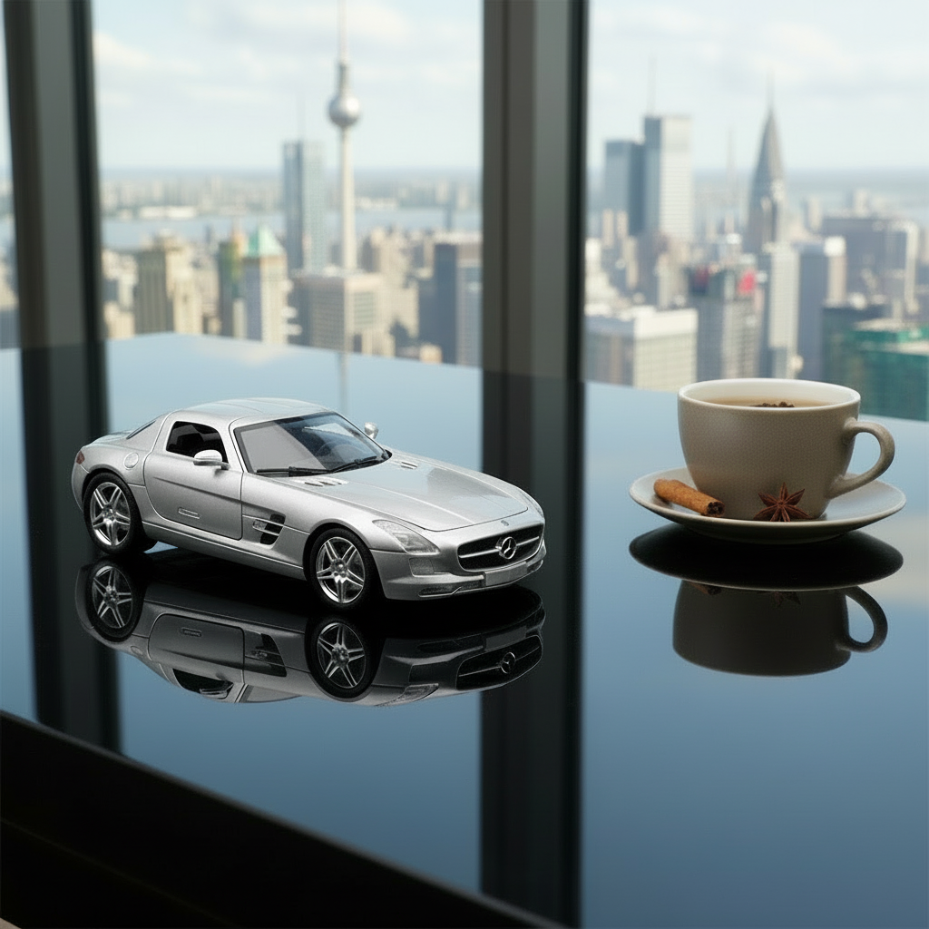 Adaugă aceasta macheta Mercedes-Benz SLS AMG 2010 în coșul tău și bucură-te de rafinament în miniatură!