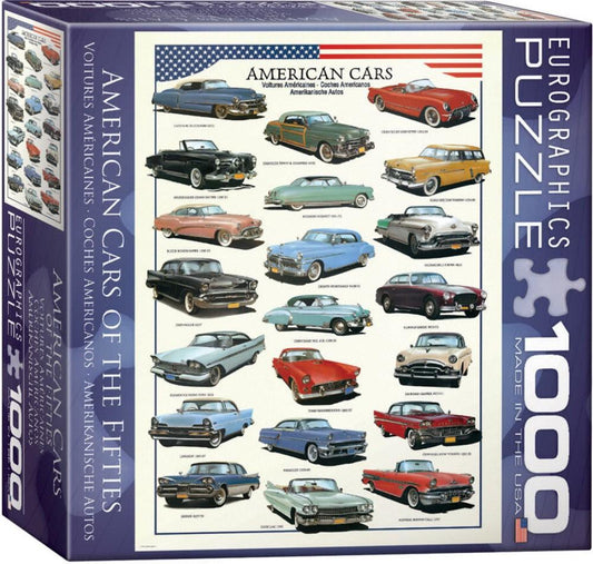 Puzzle 1000 piese - Masini Americane din 1950 - Nitzi.ro