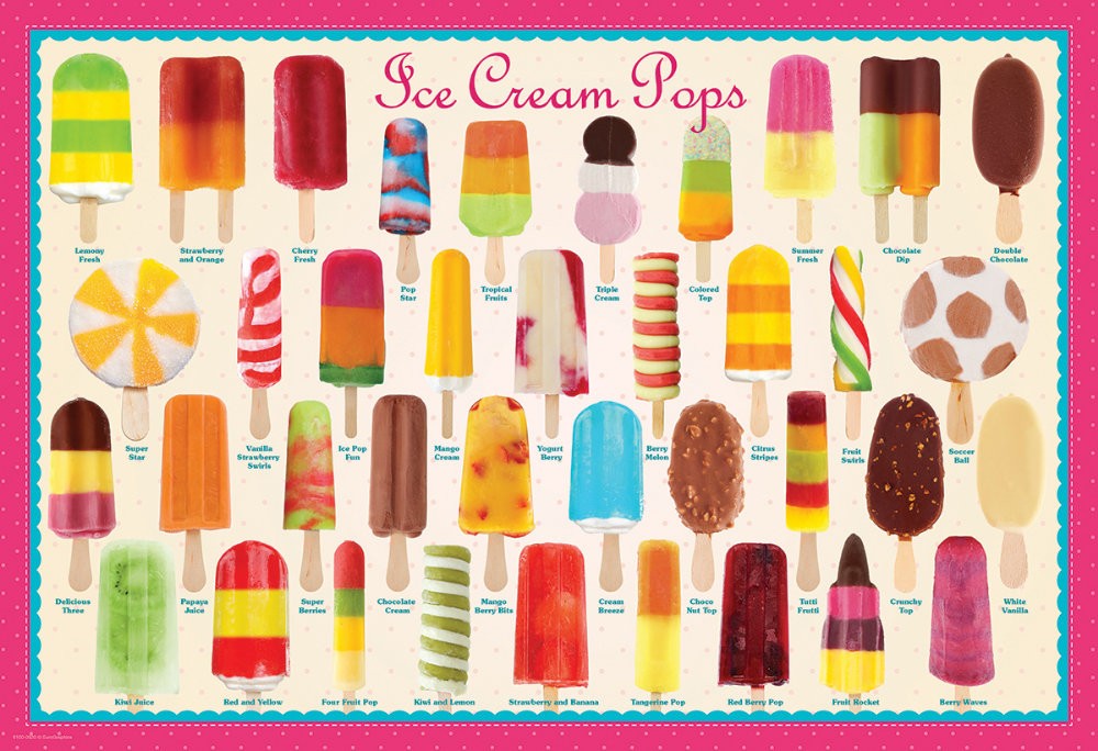 Puzzle 100 piese Ice Cream Pops