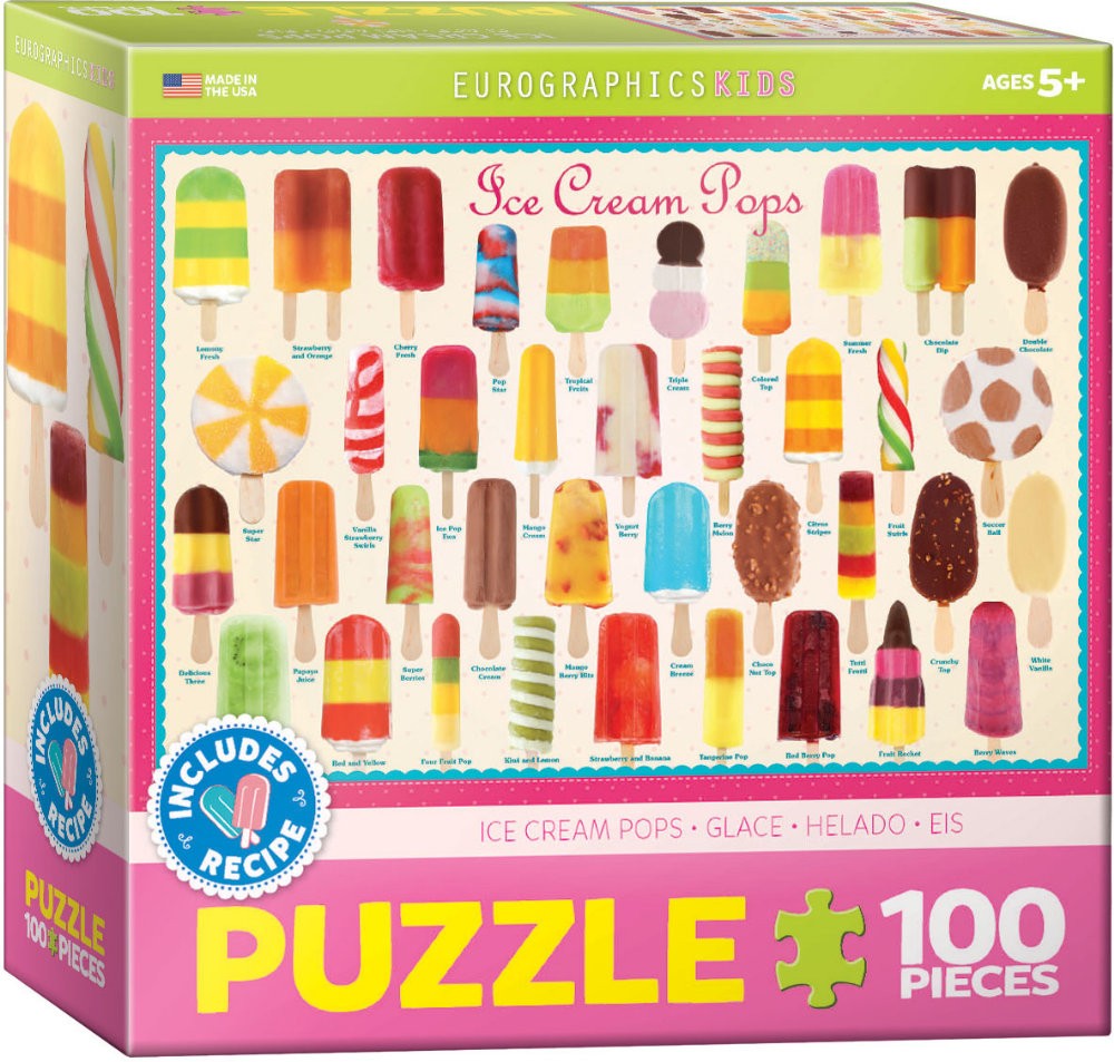 Puzzle 100 piese Ice Cream Pops