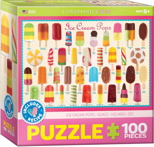 Puzzle 100 piese Ice Cream Pops - Nitzi.ro