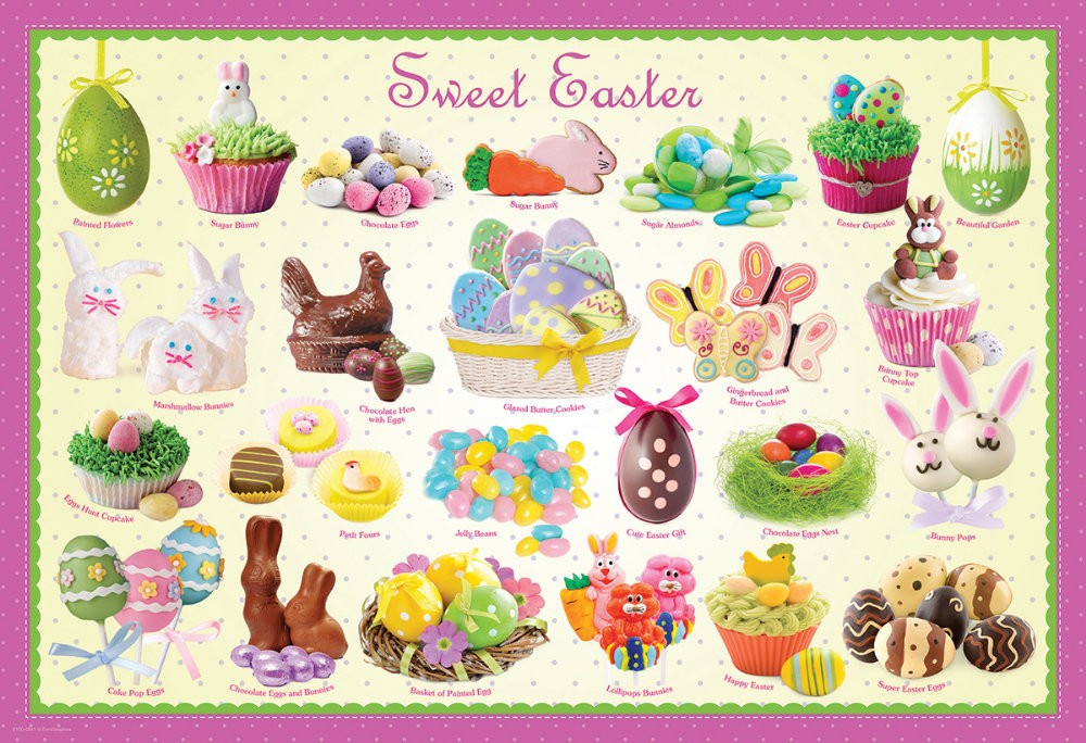 Puzzle 100 piese Sweet Easter