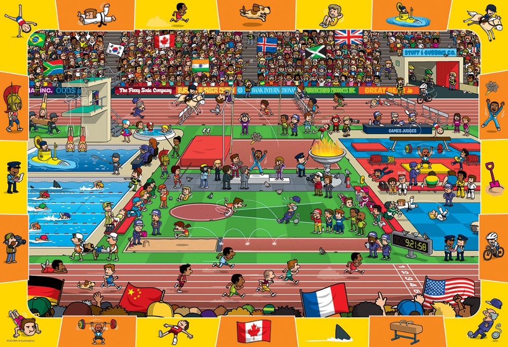 Puzzle 100 piese Spot & Find Olympics