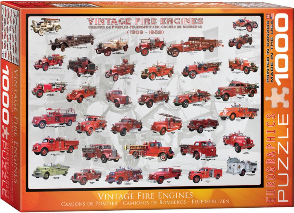 Puzzle 1000 piese Vintage Fire Engines (mare)