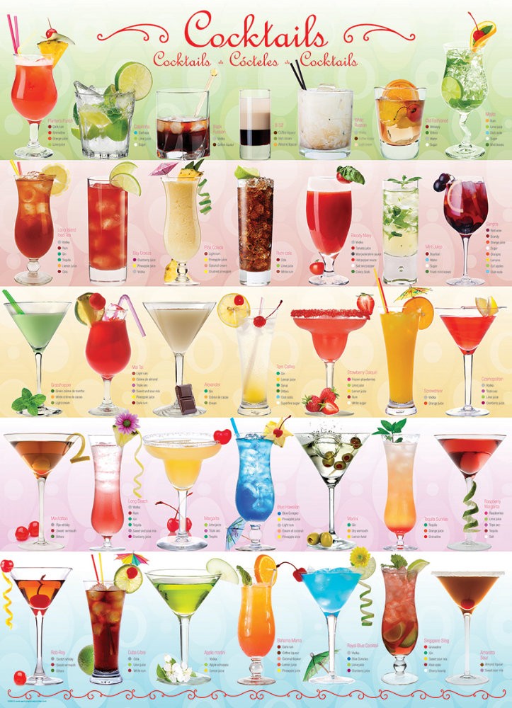 Puzzle 1000 piese Cocktails