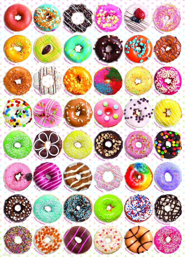 Puzzle 1000 piese Donuts Tops