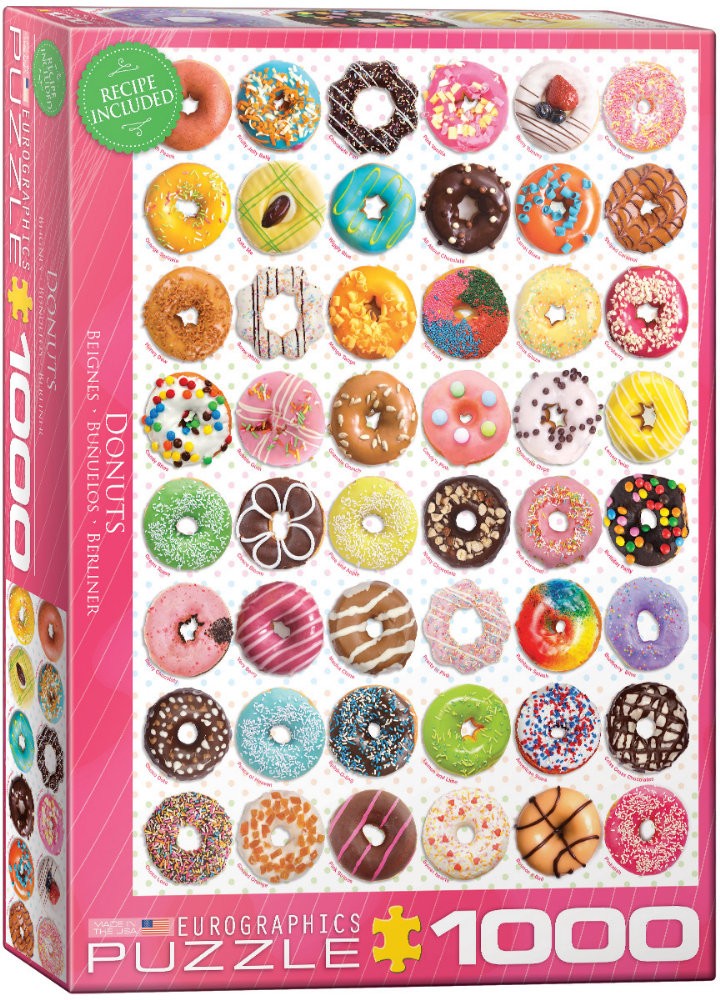 Puzzle 1000 piese Donuts Tops