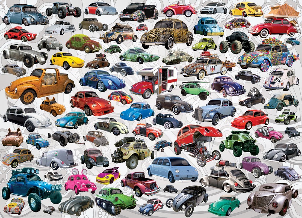 Puzzle 1000 piese VW Beetle - What's your Bug?