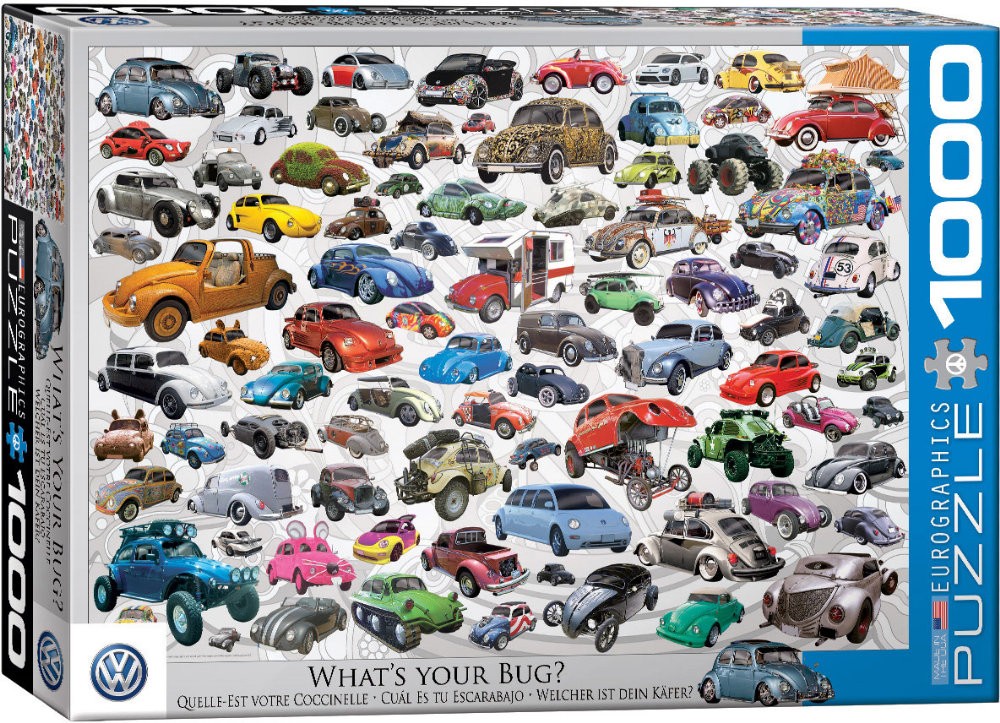 Puzzle 1000 piese VW Beetle - What's your Bug?
