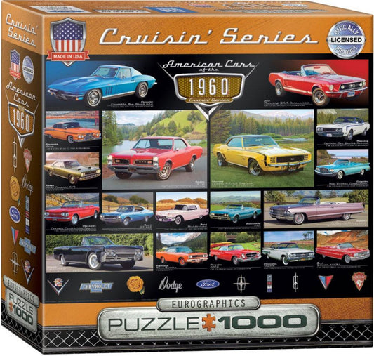 Puzzle 1000 piese American Cars of the 1960s - Nitzi.ro